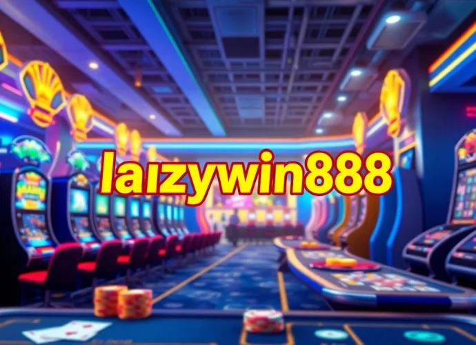 Explore the vibrant world of lazywin888 online gaming with colorful slots and exciting casino elements.