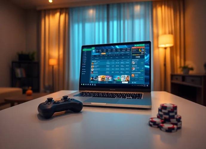 Explore the features of Nhà cái uy tín with a modern online gaming setup showcasing trust and excitement.