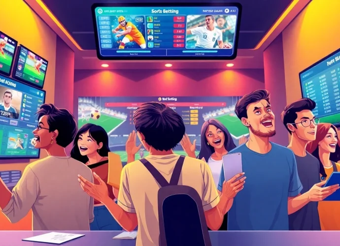 Exciting atmosphere of online sports betting at https://789bettt.club showcasing diverse users engaging with live events.