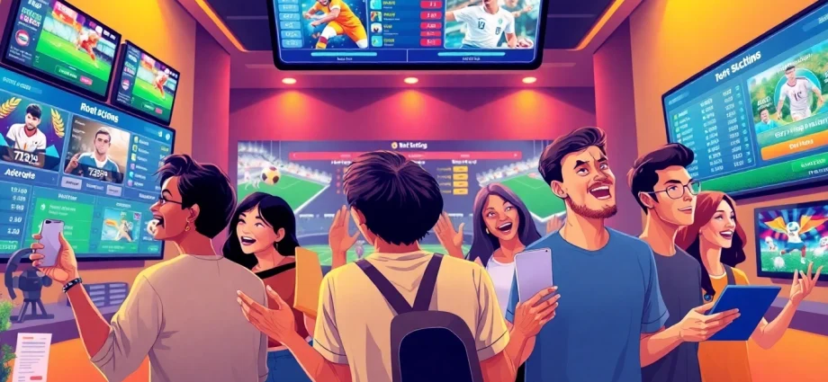 Exciting atmosphere of online sports betting at https://789bettt.club showcasing diverse users engaging with live events.