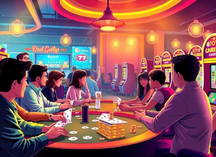 Experience the excitement of gaming at https://jun88casino.top/ with diverse players at vibrant tables.