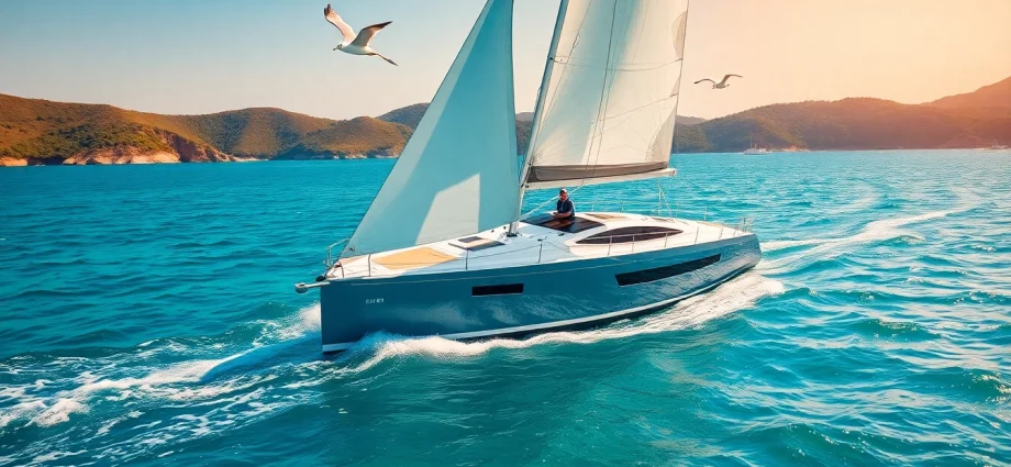 Experience the J88 sailboat racing across beautiful waters, showcasing speed and performance.