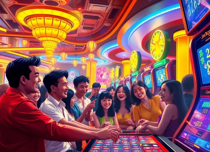 Experience the thrill of สล็อตเว็บตรง gaming with lively players at a vibrant casino.