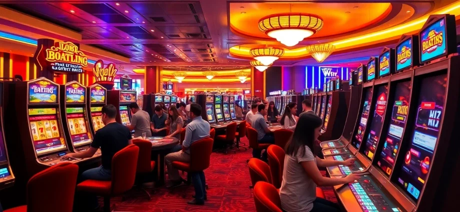 Experience the thrill of gaming at jumbo99 with lively players engaging in vibrant casino activities.